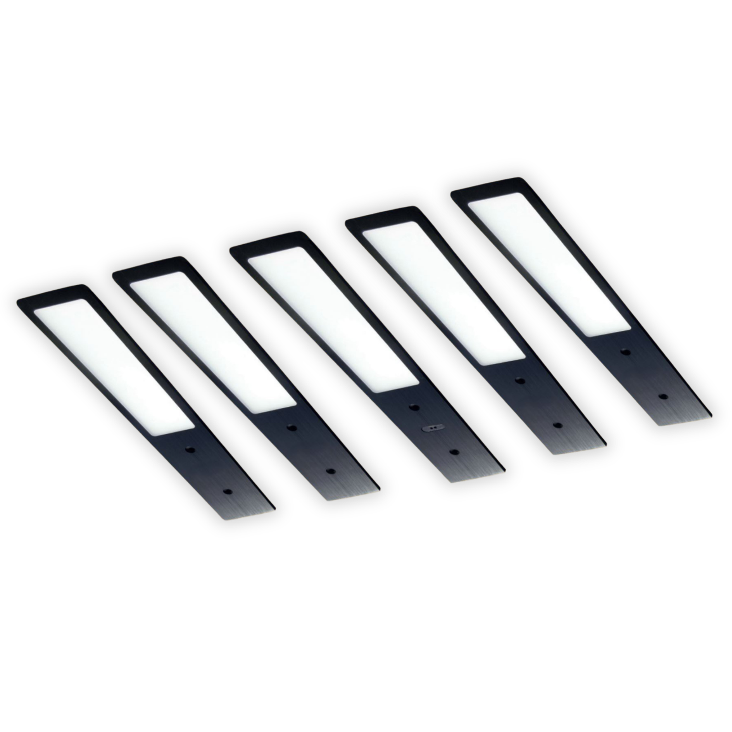 Éclairage LED Sous Meuble Cuisine - Noir (Lot de 5)