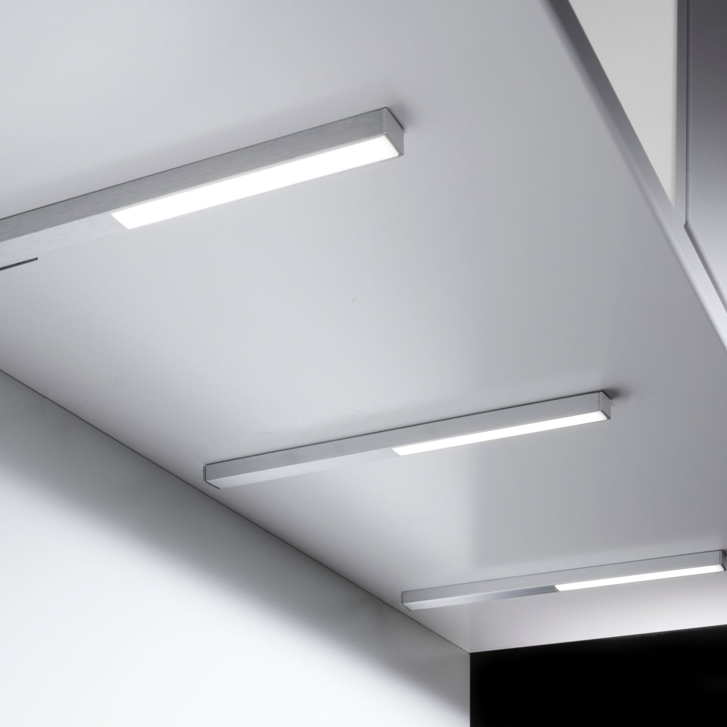 LONGLED Küchenunterbauleuchte – Silber (4er-Pack)