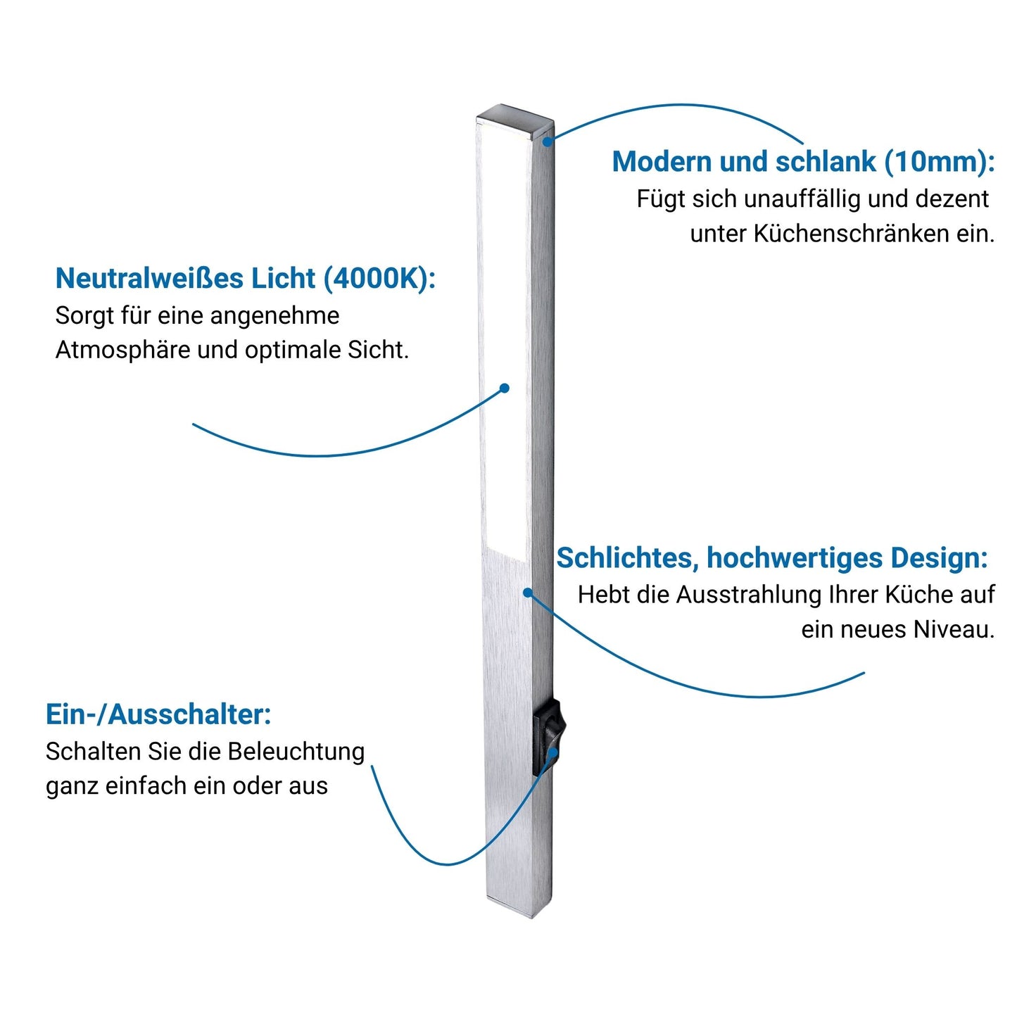 LONGLED Einzelne LED-Lampe Silber (Zusätzliche leuchte)