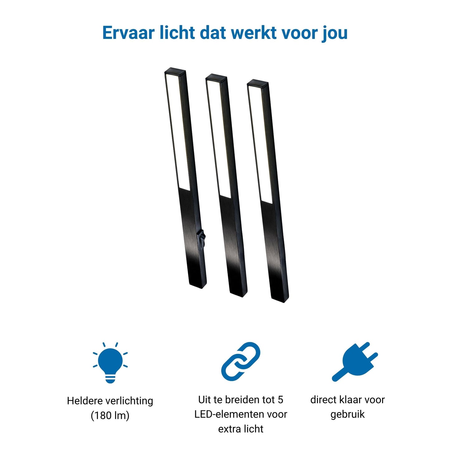 LONGLED Keukenverlichting Onderbouw - Zwart (5 PACK)