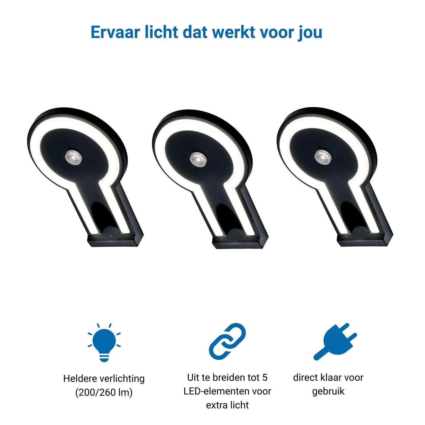 2-TONE Keukenverlichting Onderbouw - Zwart (3 PACK)
