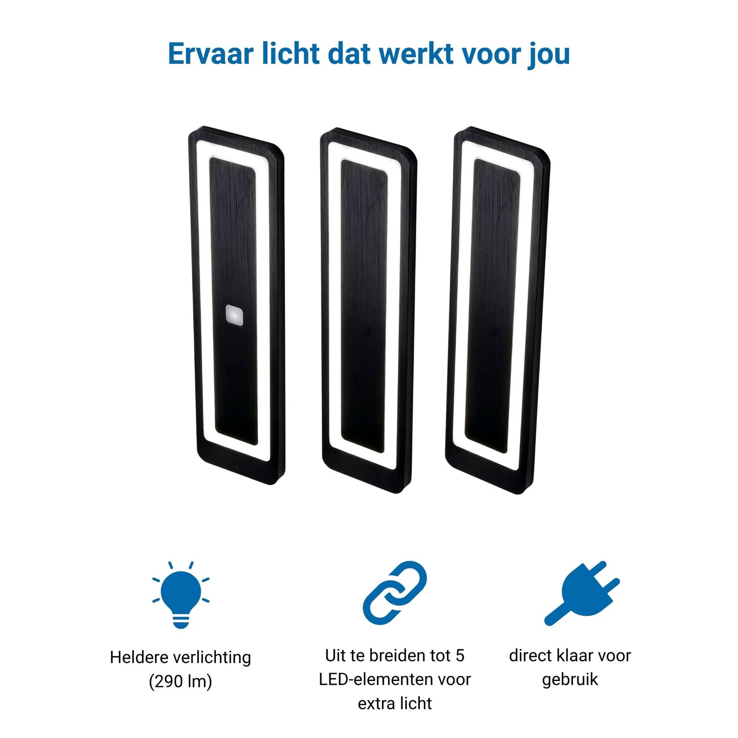 LUX-4000 LED Keukenverlichting Onderbouw - Zwart (4 PACK)