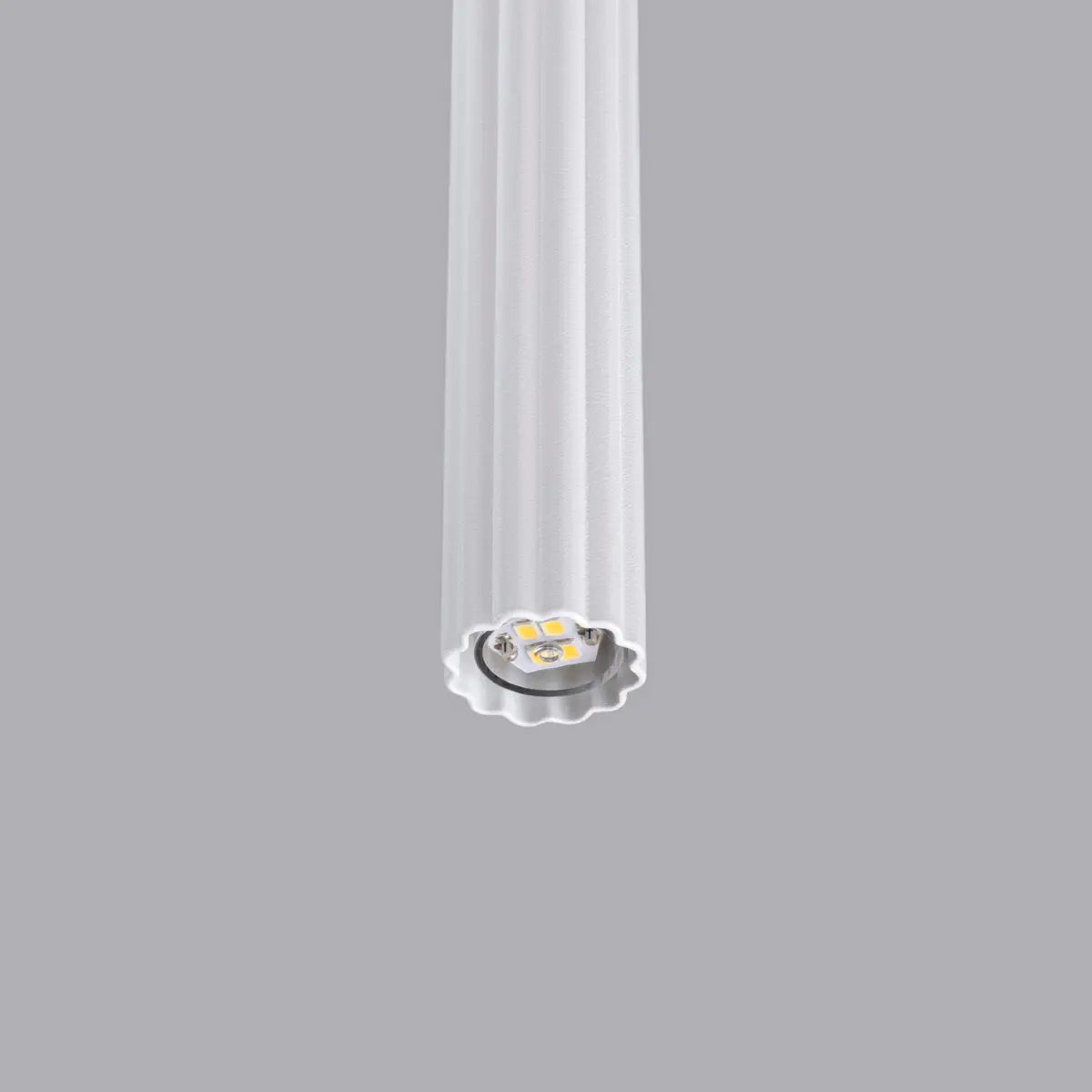 Pendelleuchte Candle 1 – Weiß & Stahl