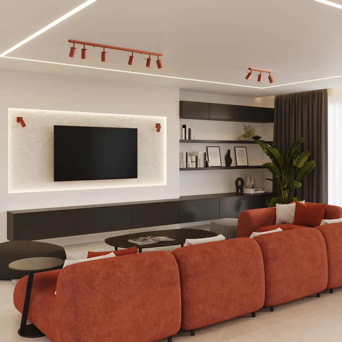 Wandleuchte Rondo – Oxidrot & Stahl