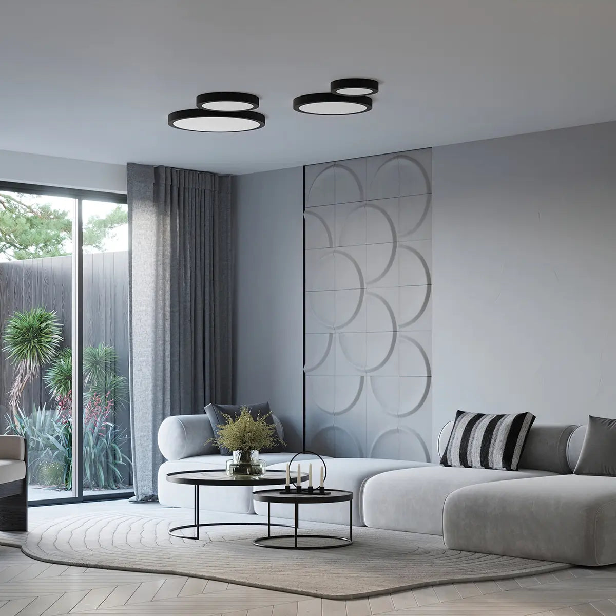 Plafondlamp Ufo Thin 50 – Wit & Aluminium