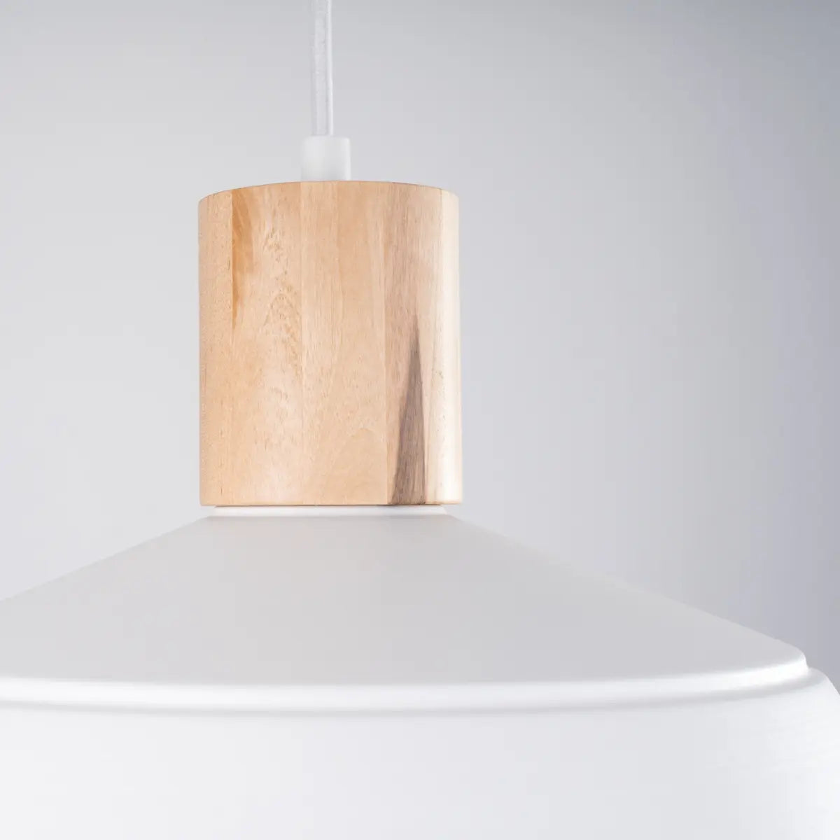 Pendelleuchte Diner 2 – Weiß & Stahl & Holz