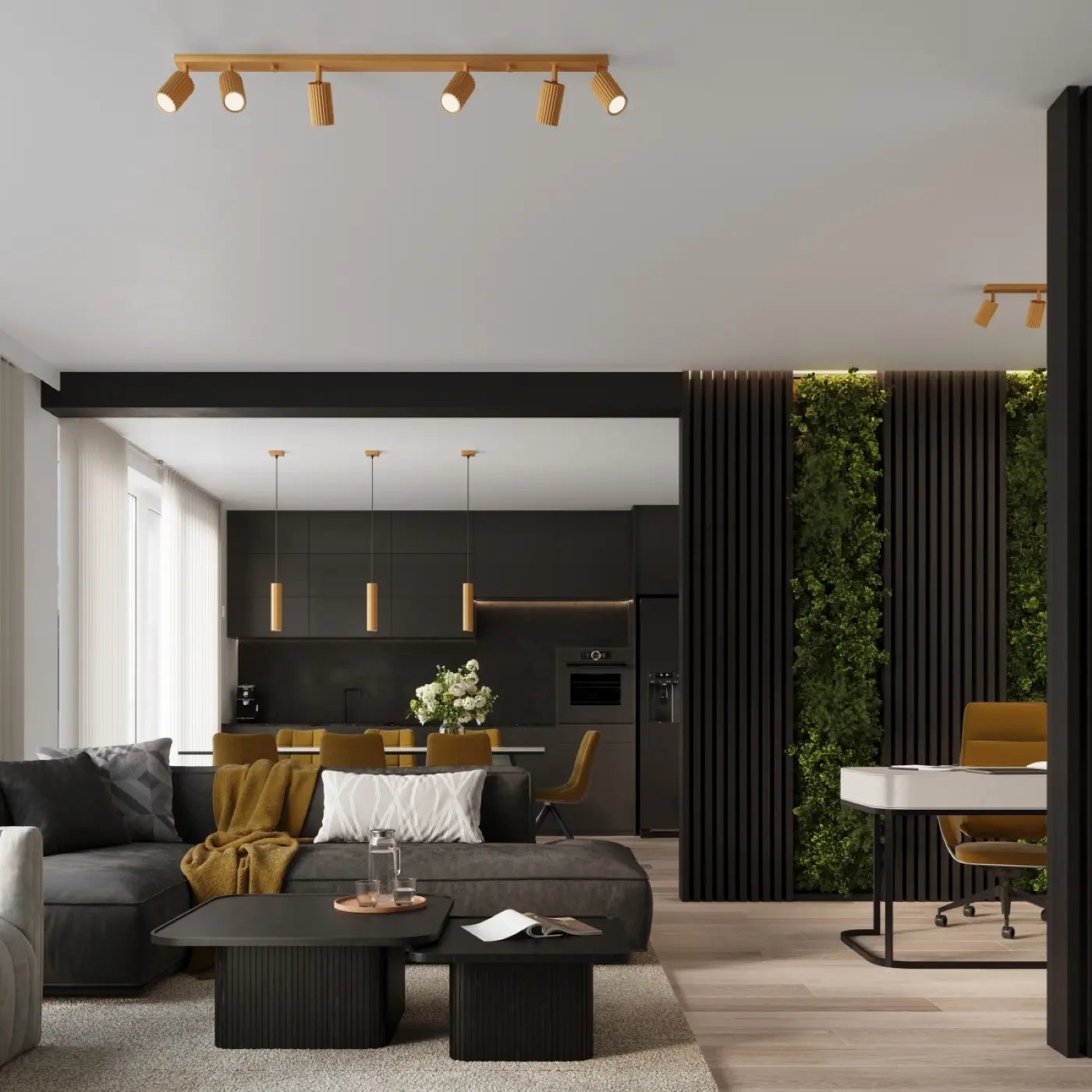 Pendelleuchte Japandi 1 – Gold Aluminium