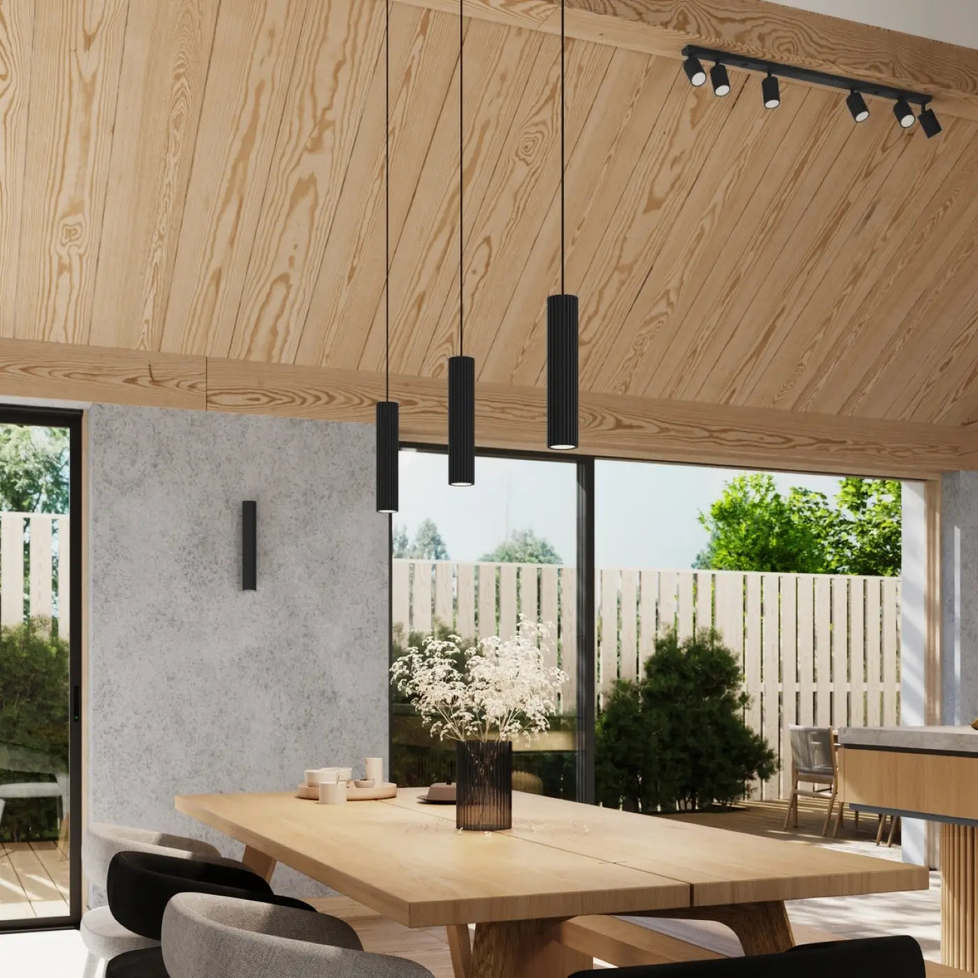 Wandlampe Japandi 30 – Schwarz & Metall