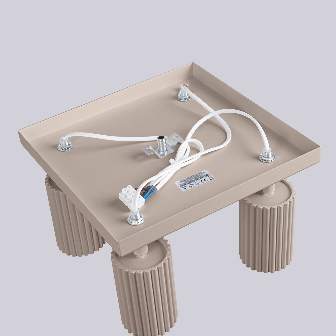 Plafondlamp Japandi 4S – Taupe & Aluminium