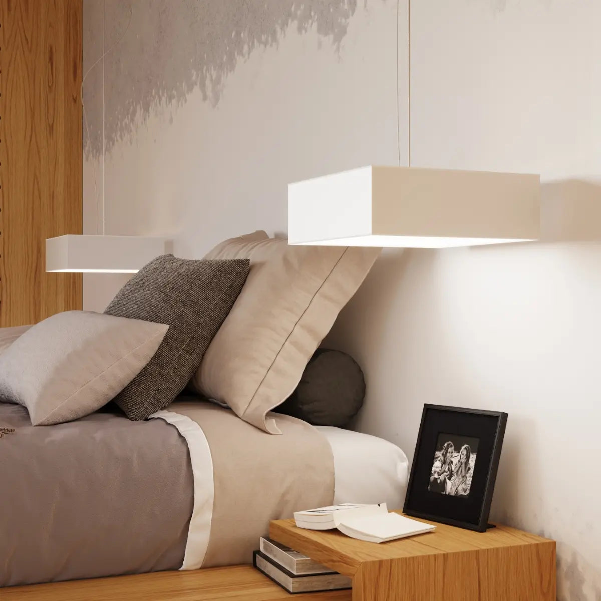 Deckenleuchte Block 25 – Weiß & PVC