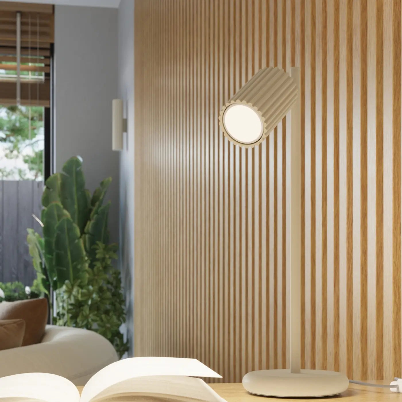 Deckenleuchte Japandi 3 – Beige & Aluminium