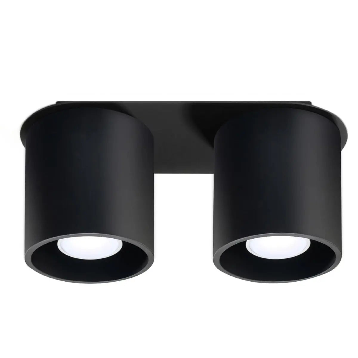 Plafondlamp Rondo Double – Zwart & Aluminium
