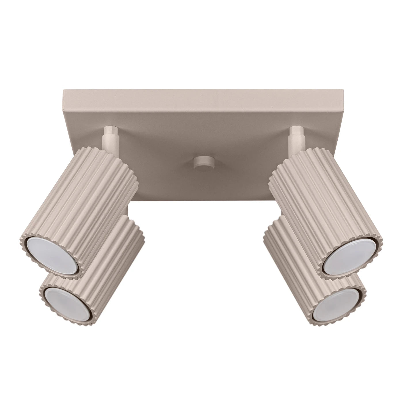 Deckenleuchte Japandi 4S – Taupe & Aluminium