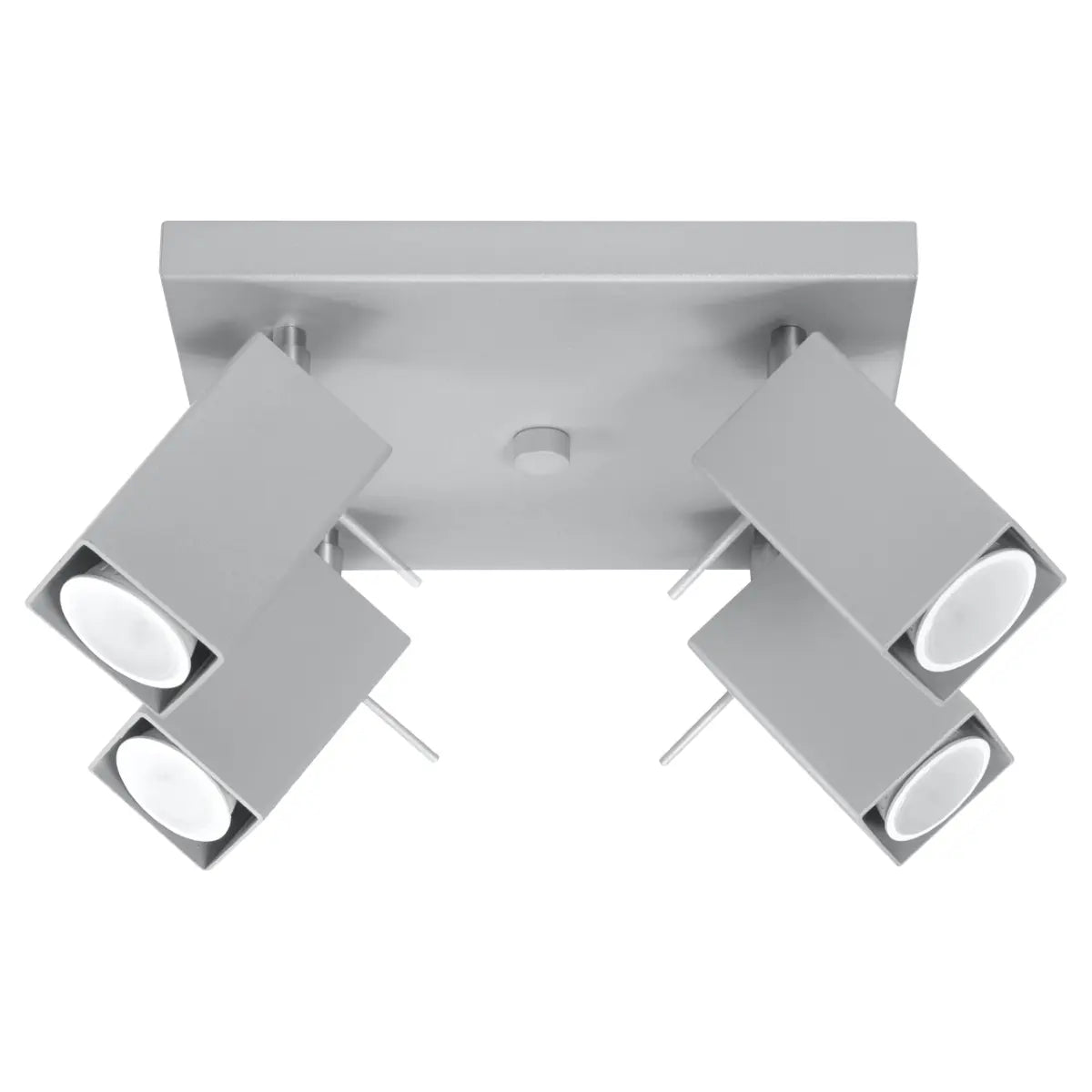 Deckenleuchte Square 4S – Grau & Stahl