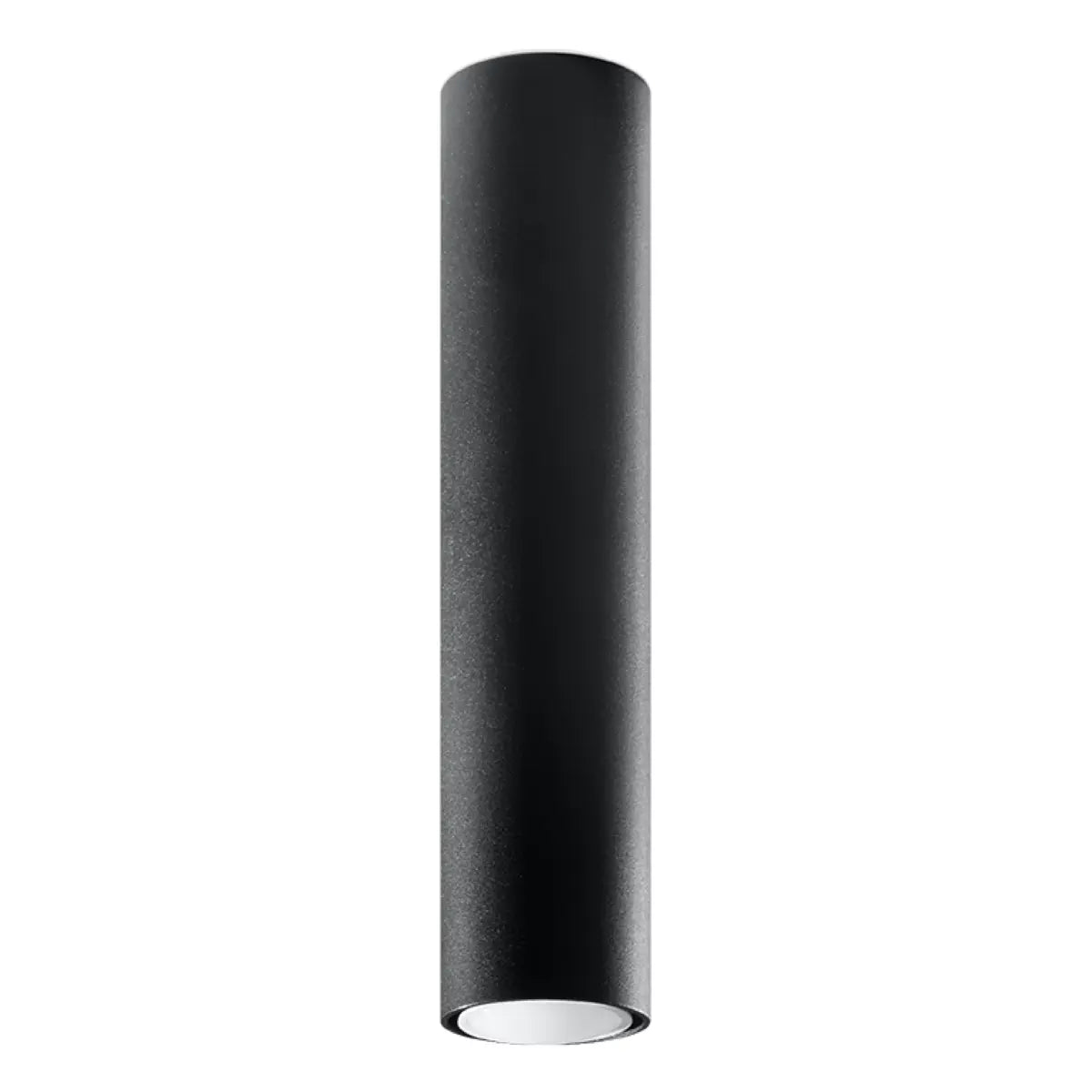Plafondlamp Tube 40 – Zwart & Staal