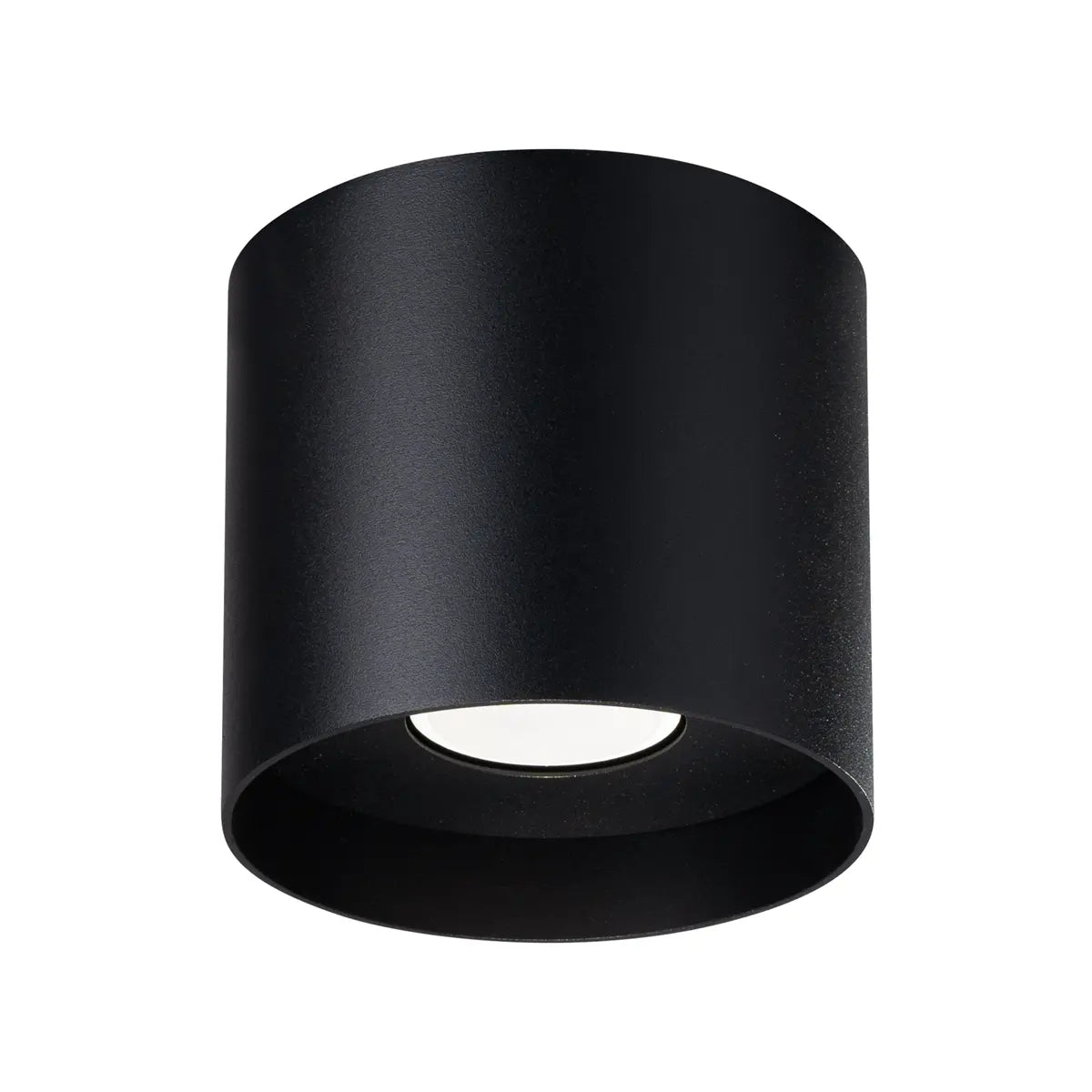 Plafondlamp Tube Plus – Zwart & Aluminium