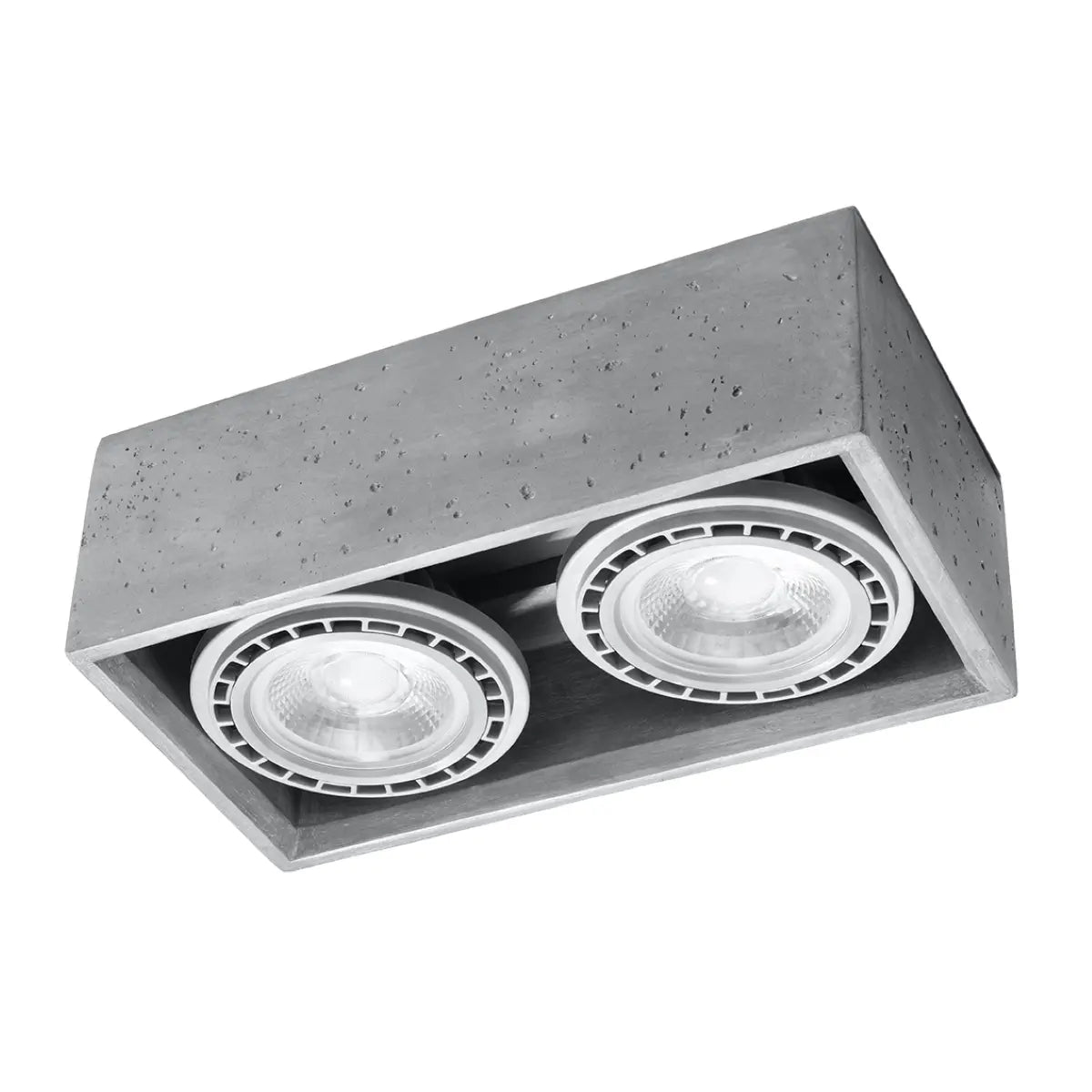 Deckenleuchte Square 3 Double – Grau & Beton