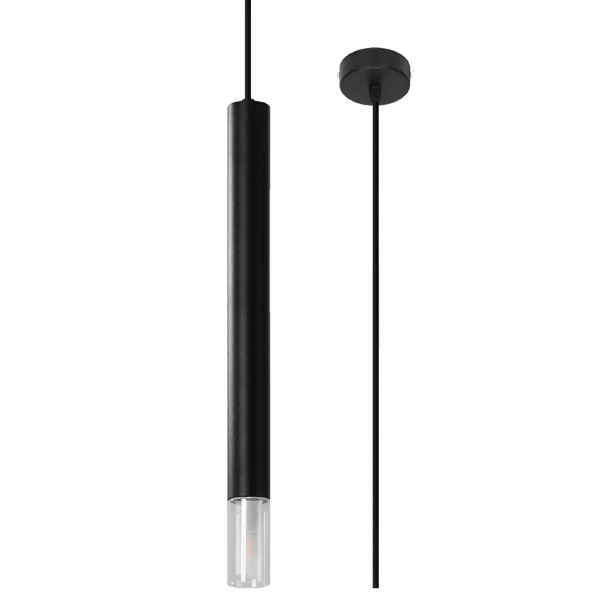 Pendelleuchte Matita Glass 1 – Schwarz & Glas