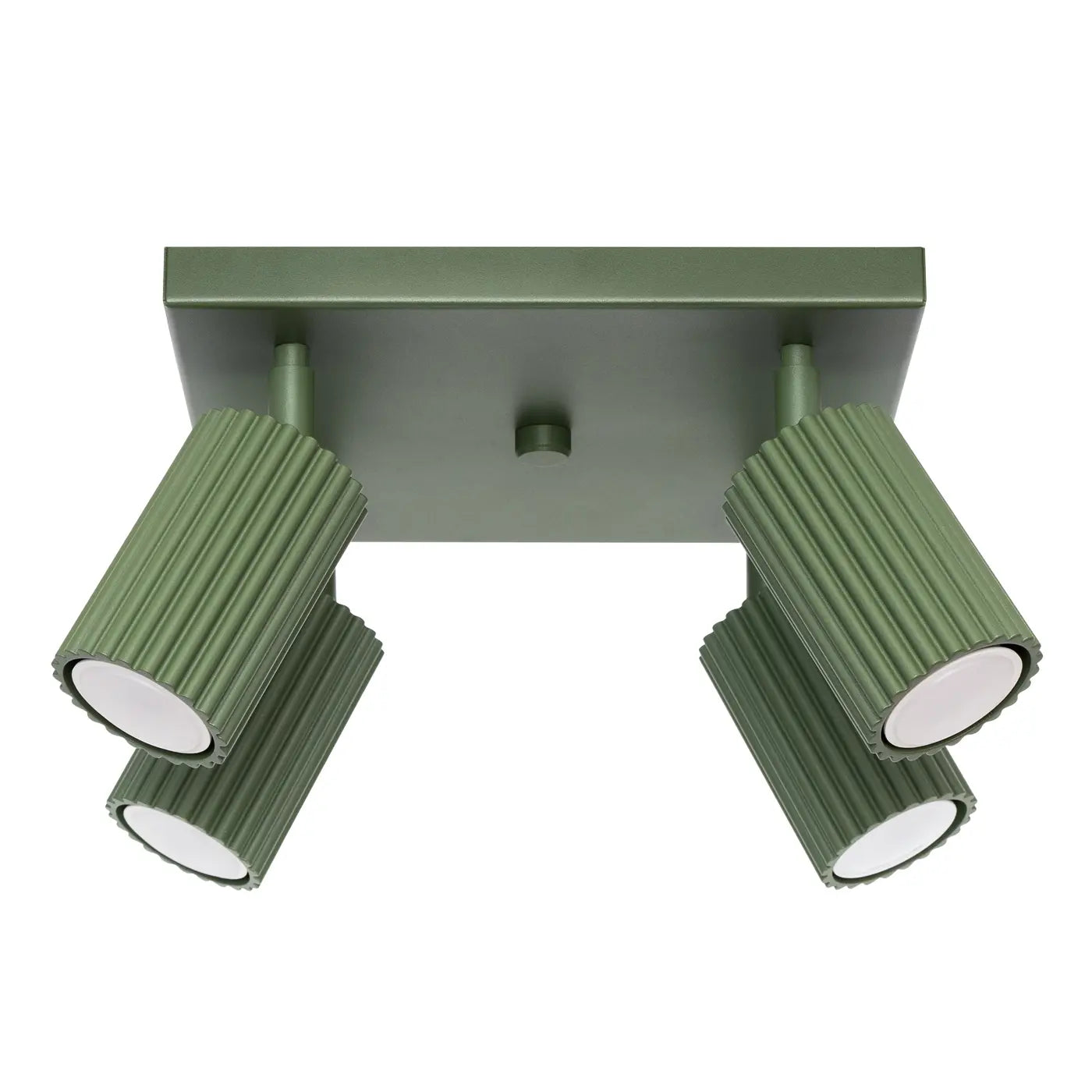 Plafondlamp Japandi 4S – Olijfgroen & Aluminium