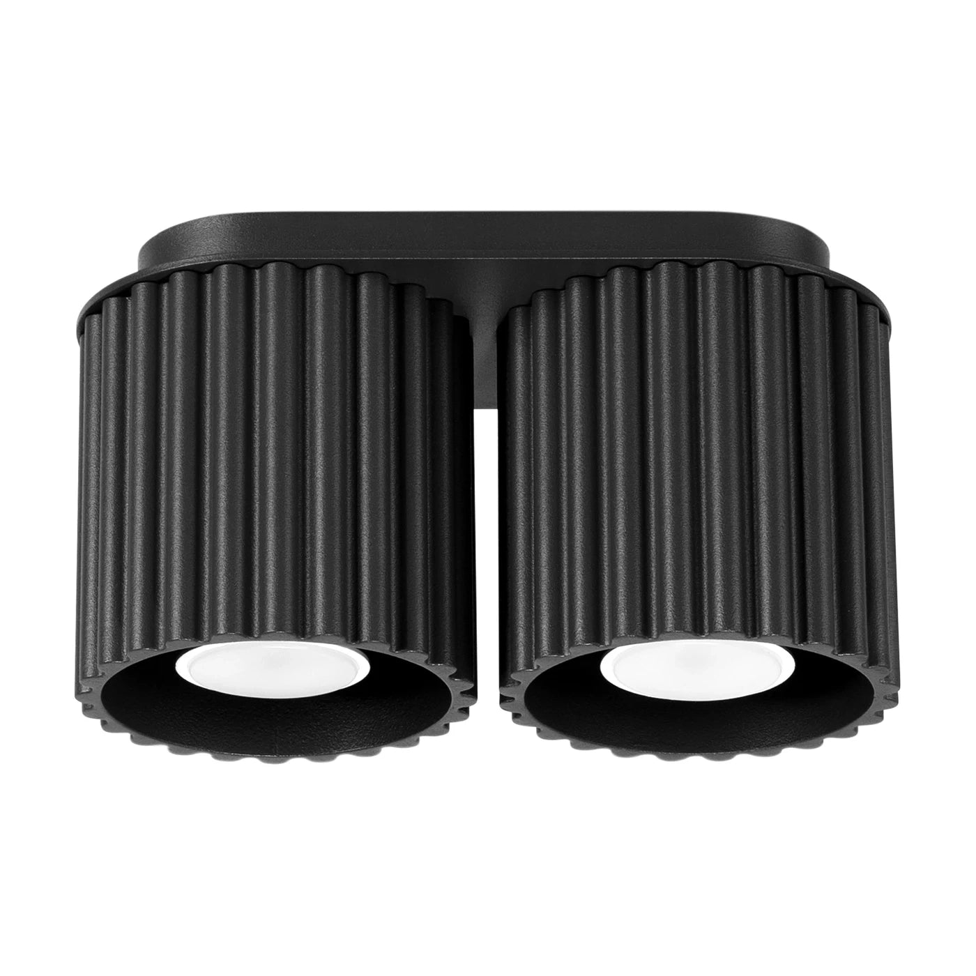 Deckenstrahler Japandi Double – Schwarz & Aluminium