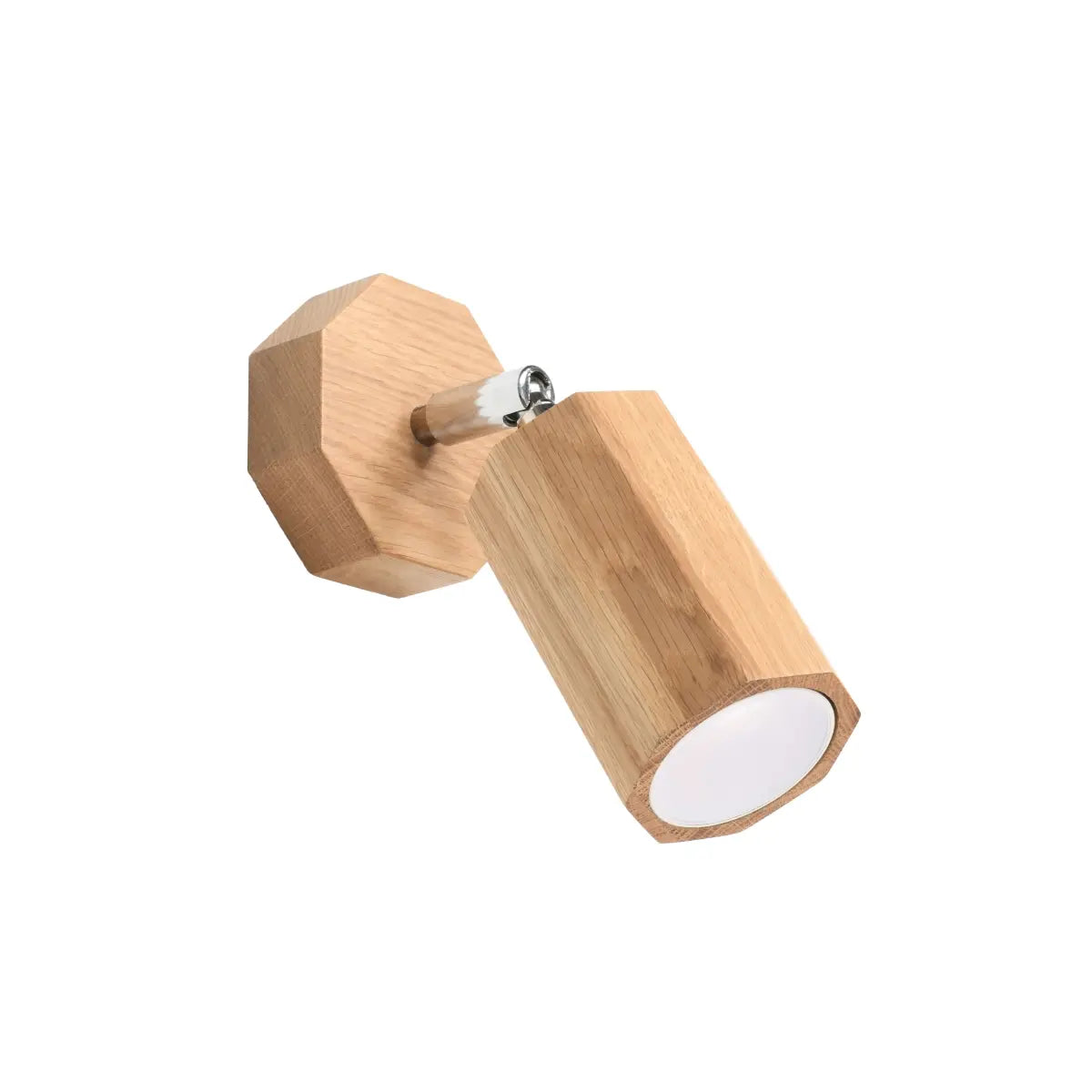 Wandleuchte Hexagon – Eichenholz & Holz