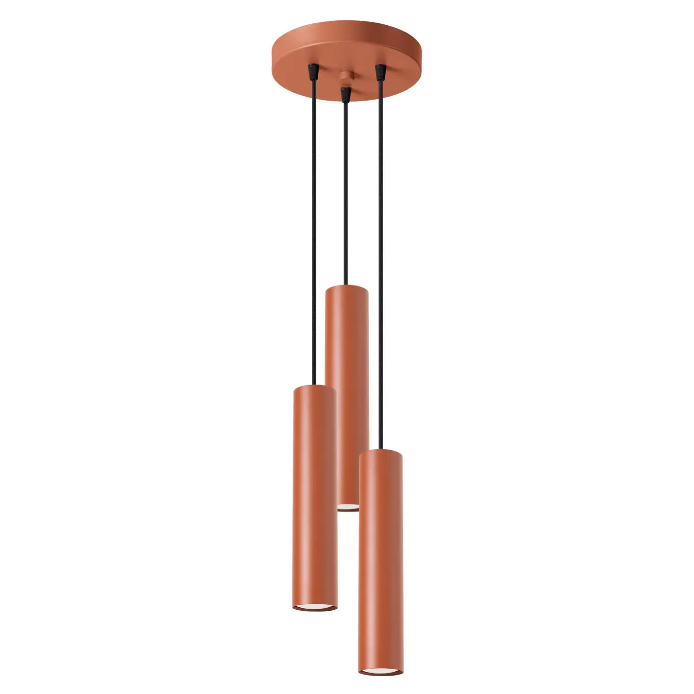 Hanglamp Tube 3P – Okerrood & Staal
