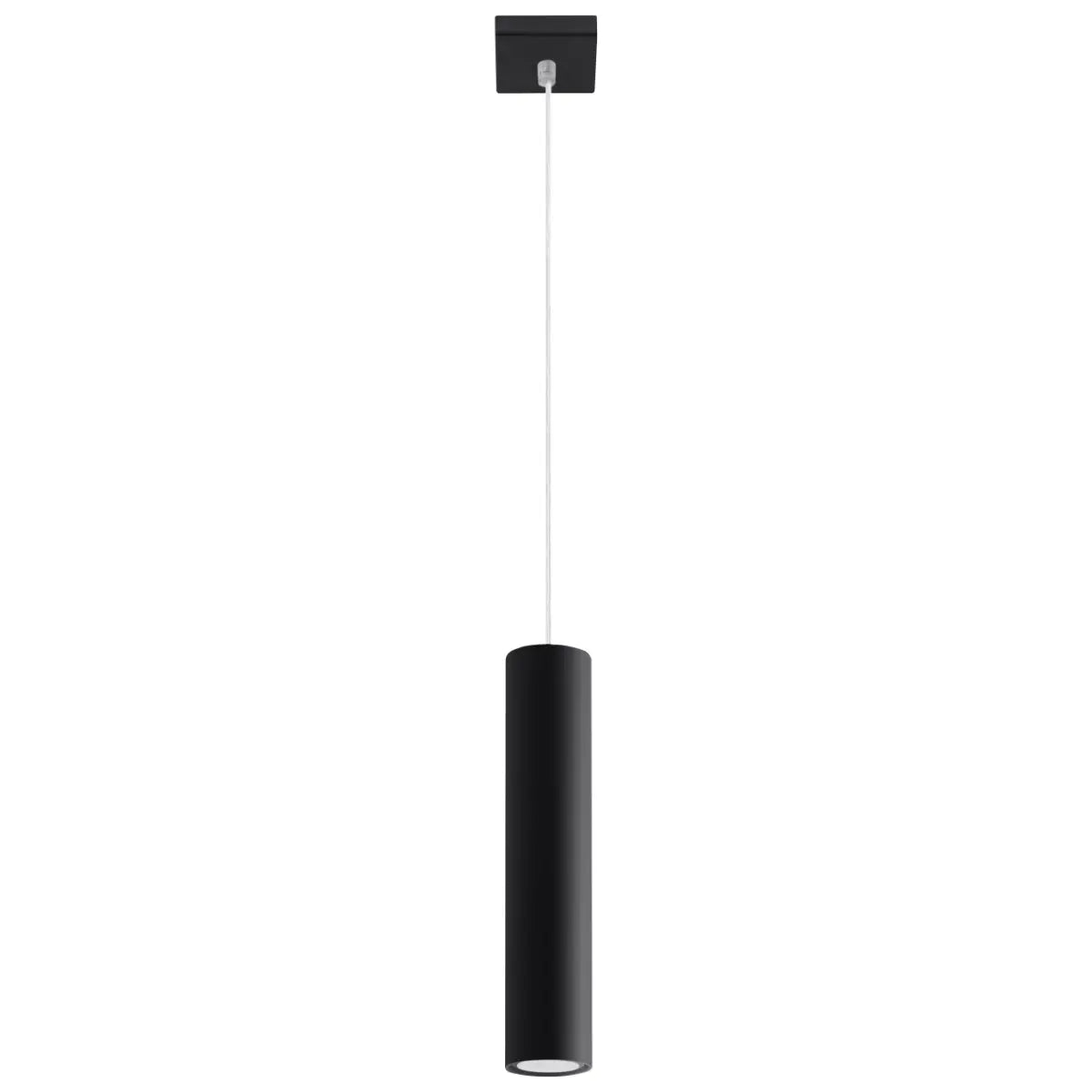 Pendelleuchte Tube Black 1 – Schwarz & Stahl