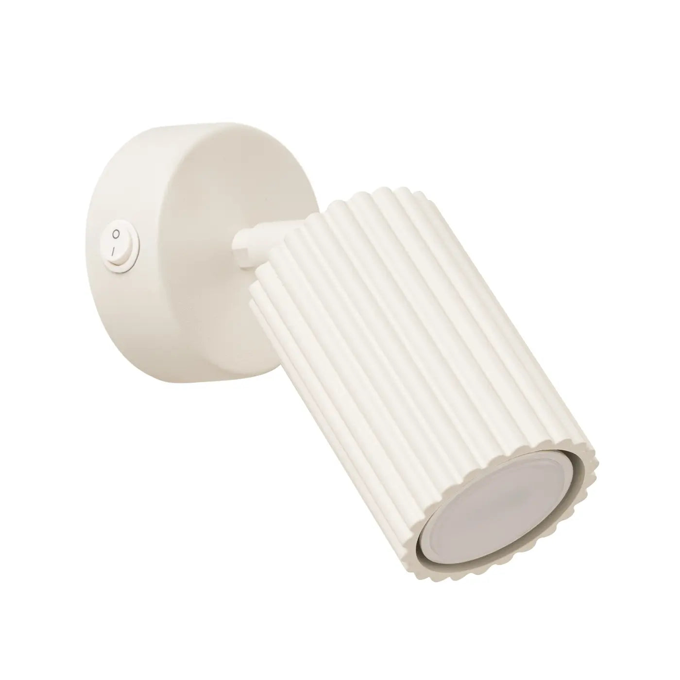 Wandleuchte Japandi Switch – Beige & Aluminium