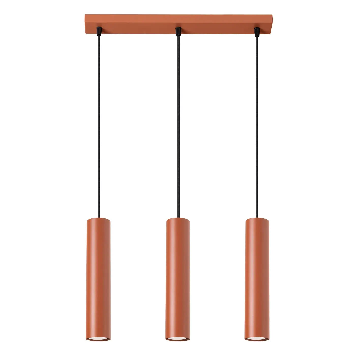 Hanglamp Tube 3 – Okerrood & Staal