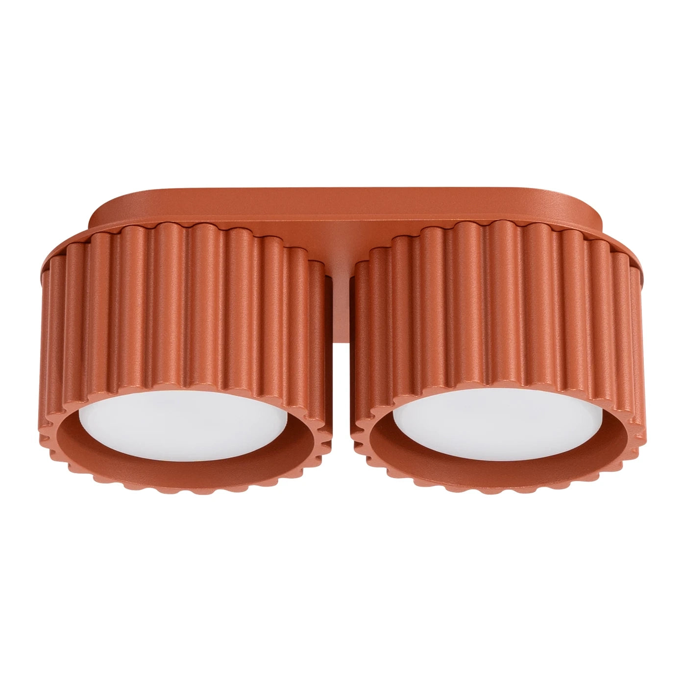 Deckenstrahler Japandi Double-XS – Oxid Rot & Aluminium