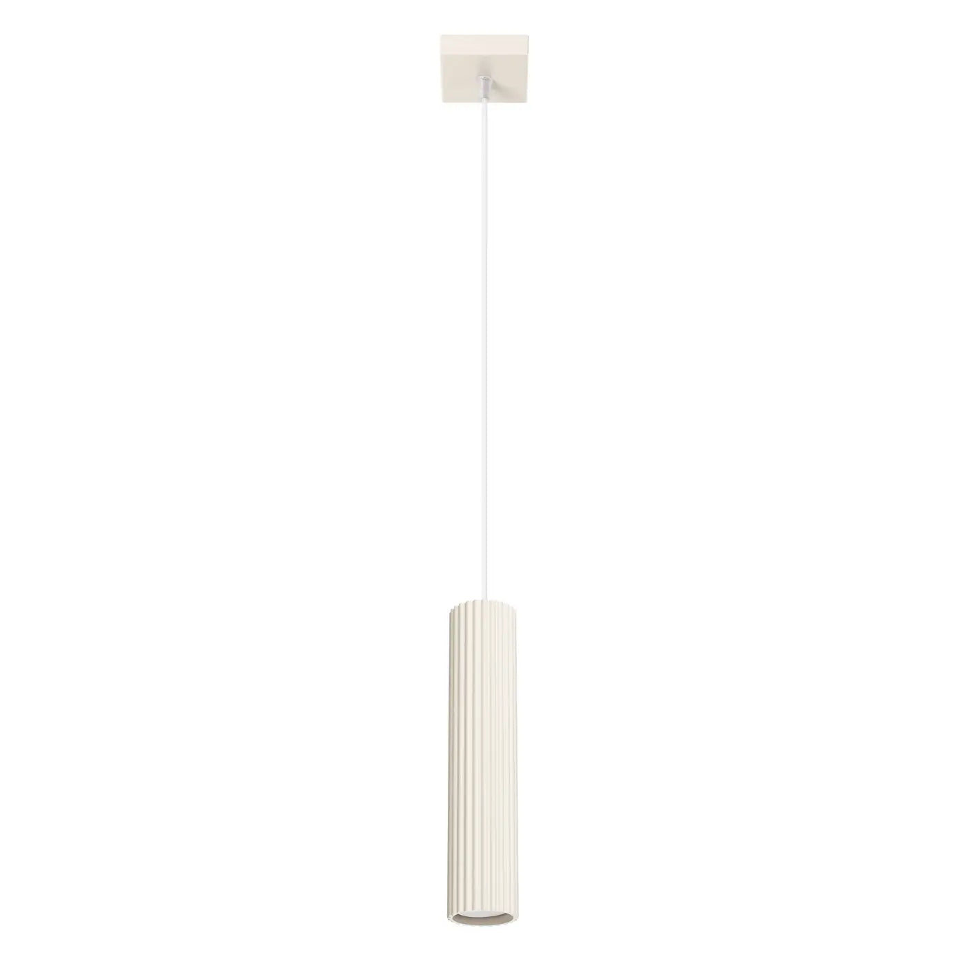 Pendelleuchte Japandi 1 – Beige & Aluminium