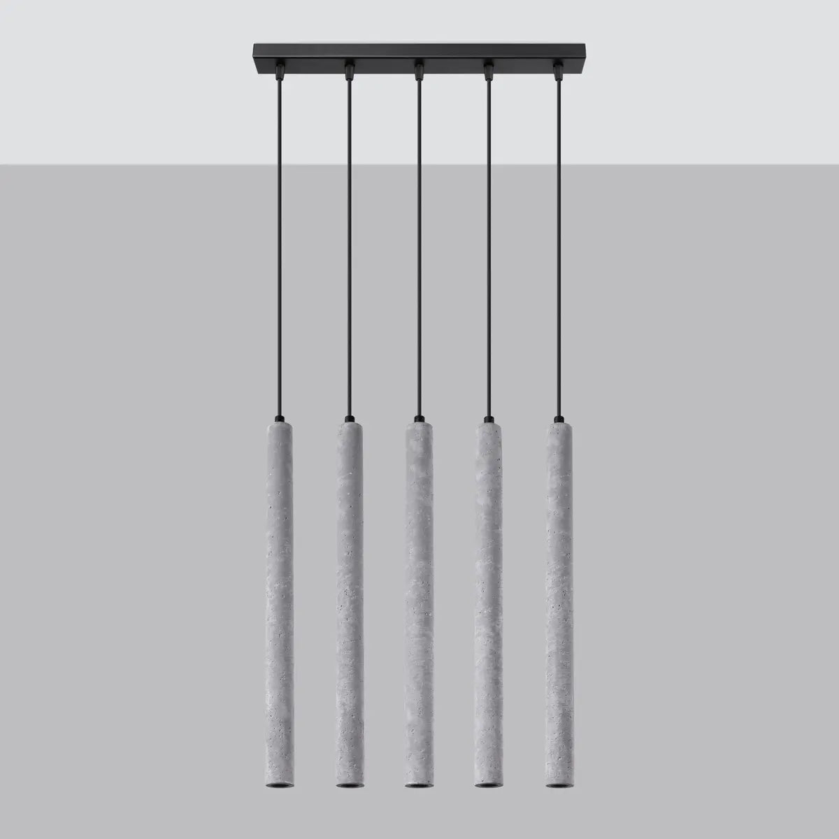 Hanglamp Slim Tube 5 – Grijs & Beton