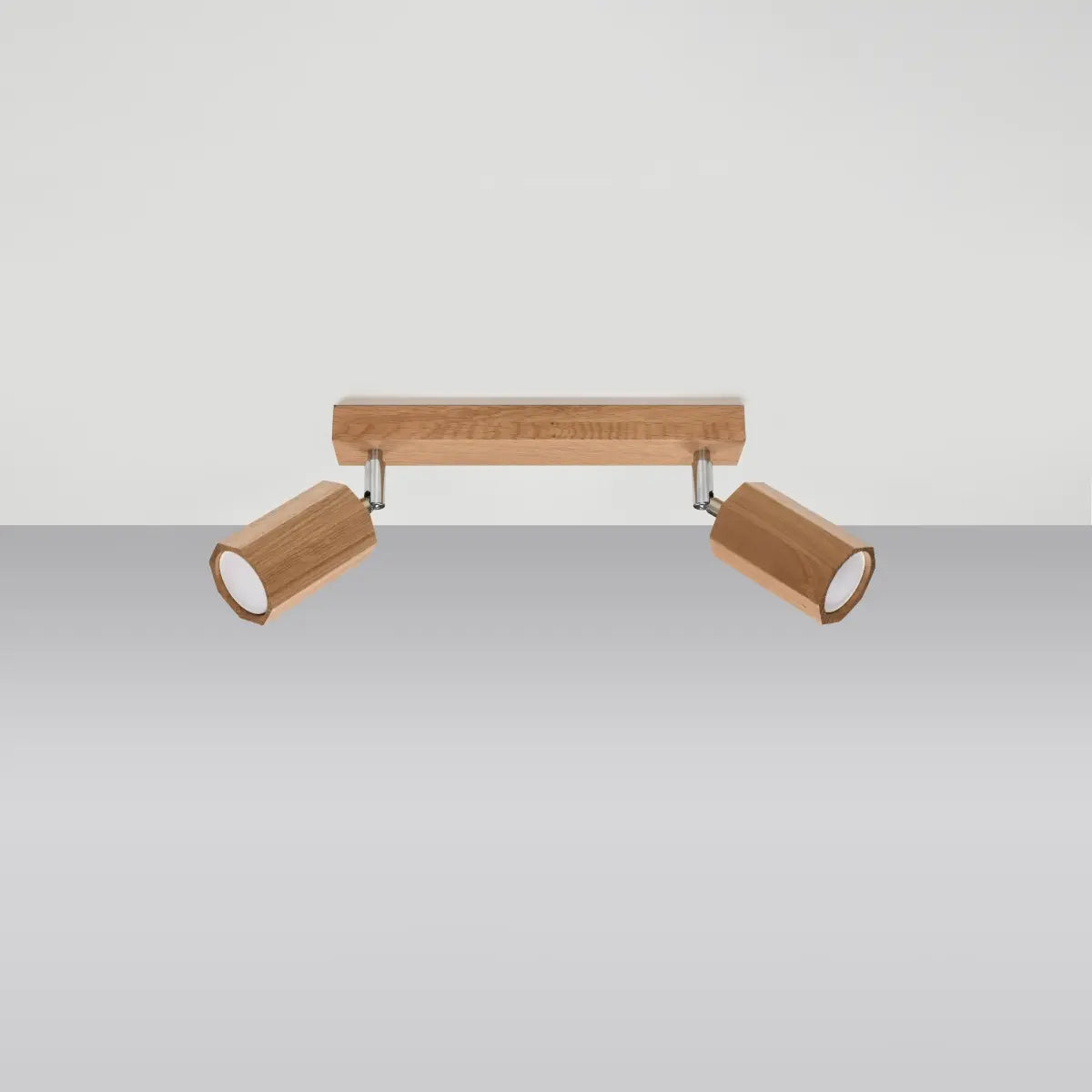 Deckenleuchte Hexagon 2 – Eichenholz & Holz