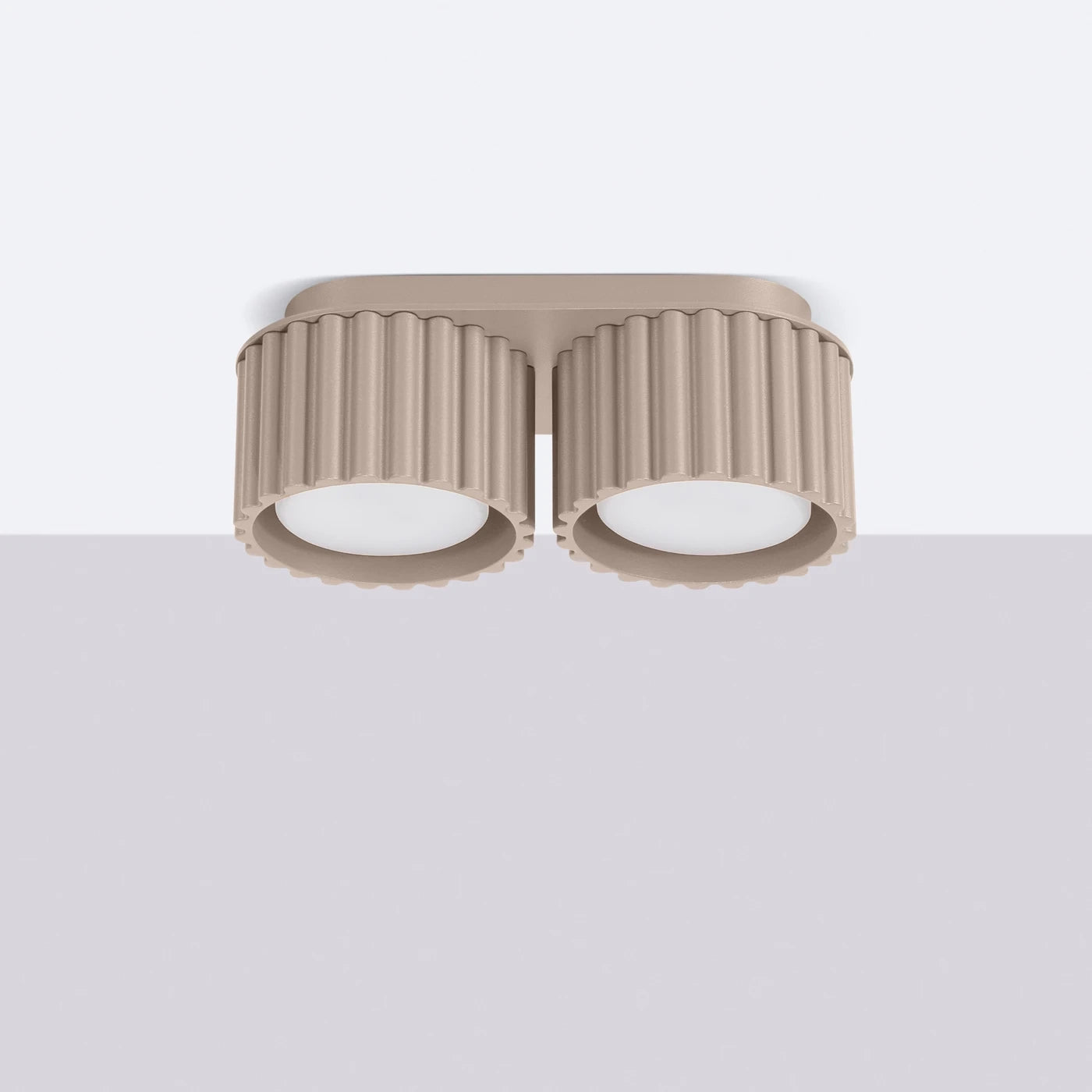 Spots Japandi Double-XS – Taupe & Aluminium