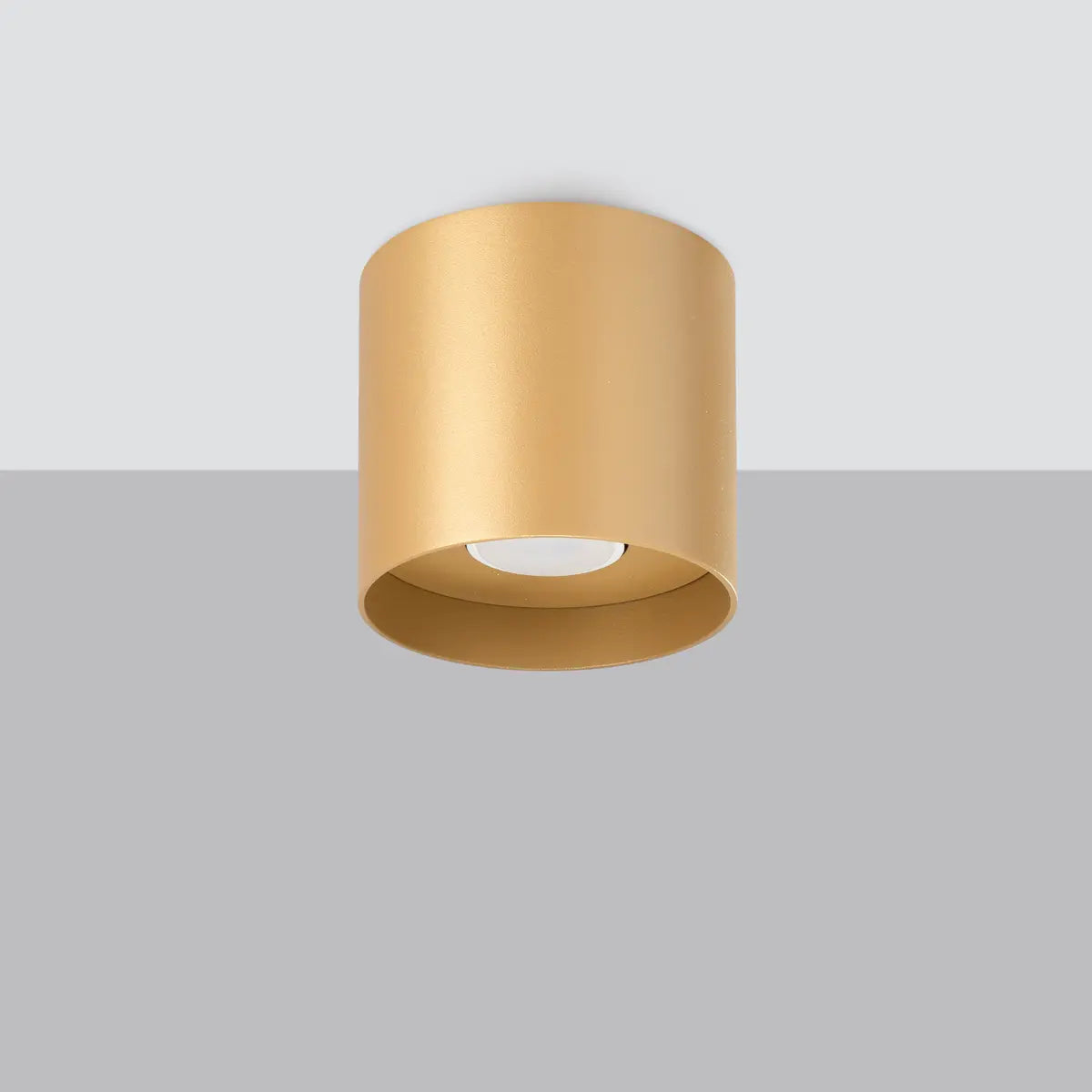 Deckenleuchte Tube Plus – Gold & Aluminium