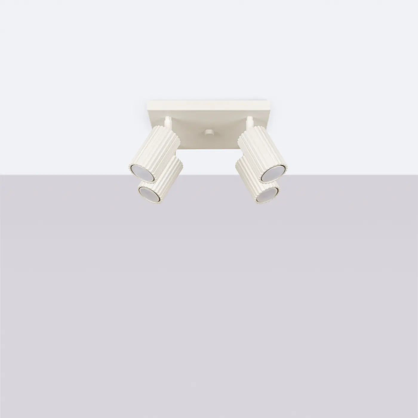 Deckenleuchte Japandi 4S – Beige & Aluminium