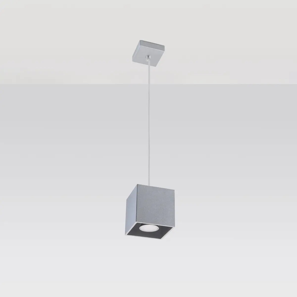 Pendelleuchte Square 1 – Grau & Aluminium