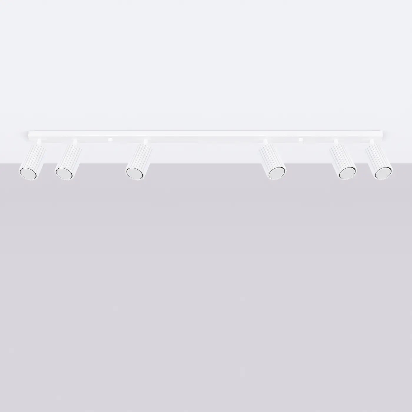 Deckenleuchte Japandi 6 – Weiß & Aluminium