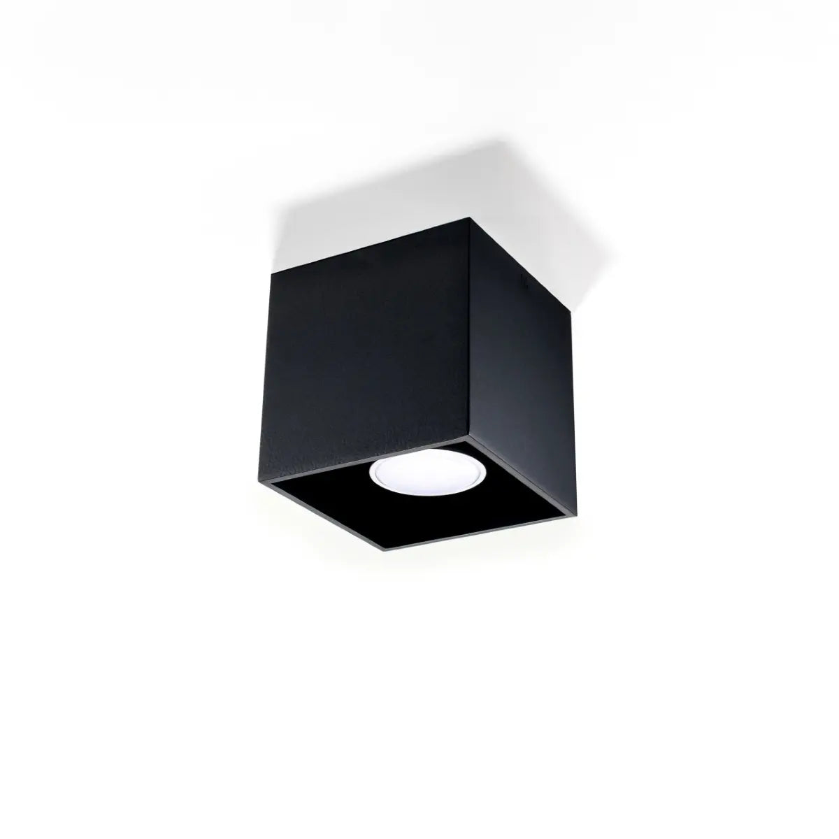 Plafondlamp Square 1 – Schwarz Aluminium