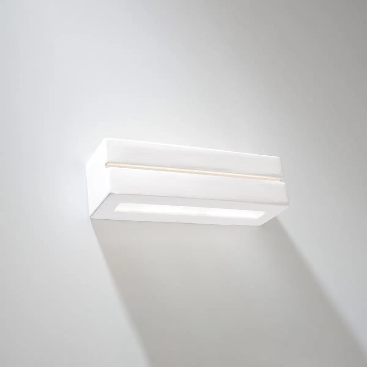 Wandlampe Line 2 – Weiß Keramik & Glas