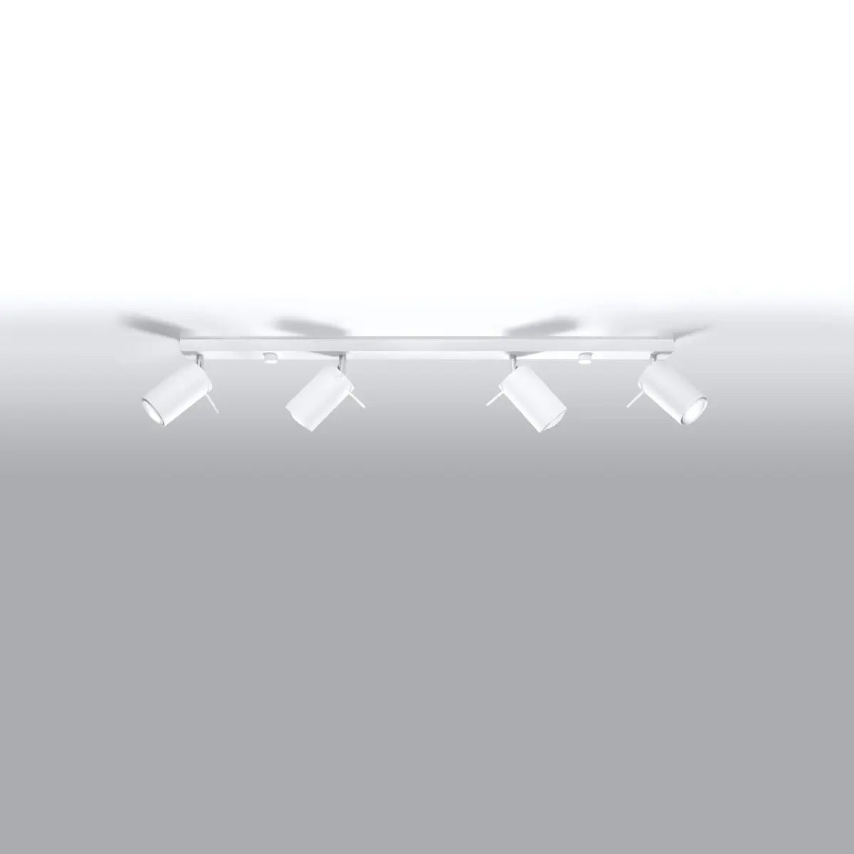 Deckenstrahler Rondo 4L – Weiß & Stahl