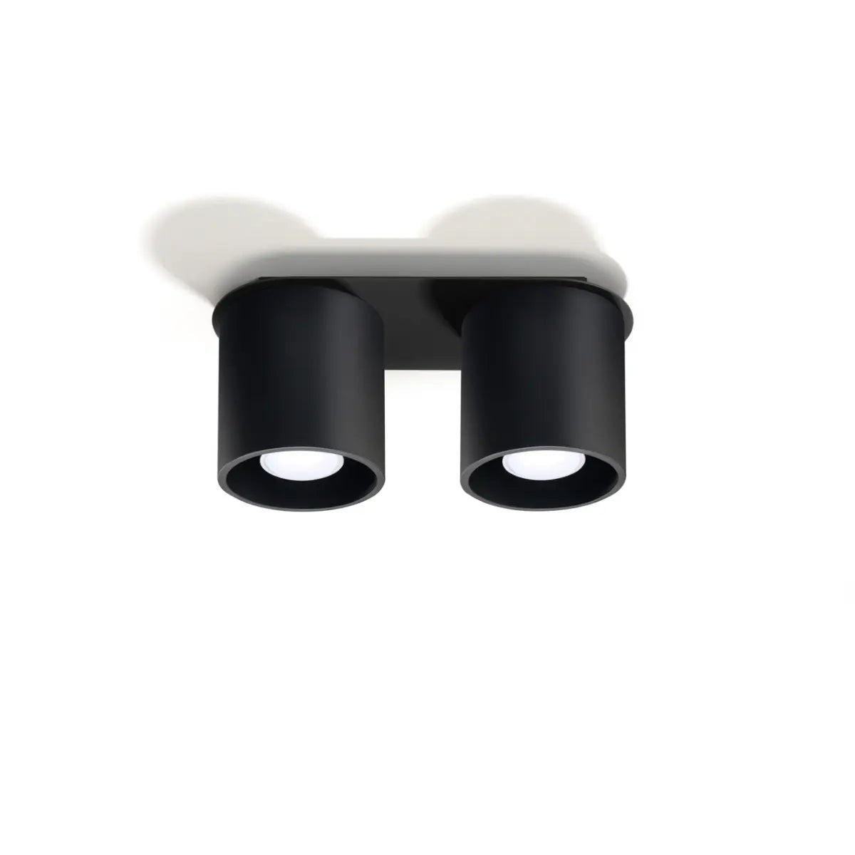 Deckenleuchte Rondo Double – Schwarz & Aluminium