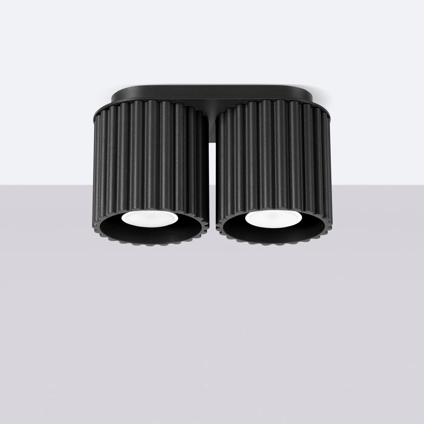 Spots Japandi Double – Zwart & Aluminium