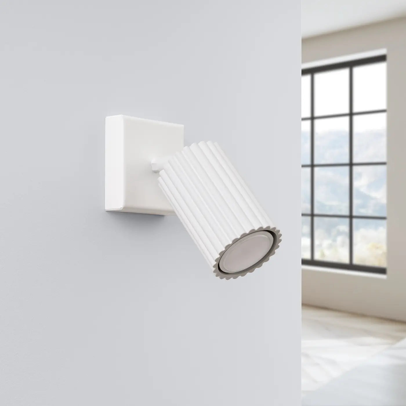 Wandleuchte Japandi – Weiß Aluminium