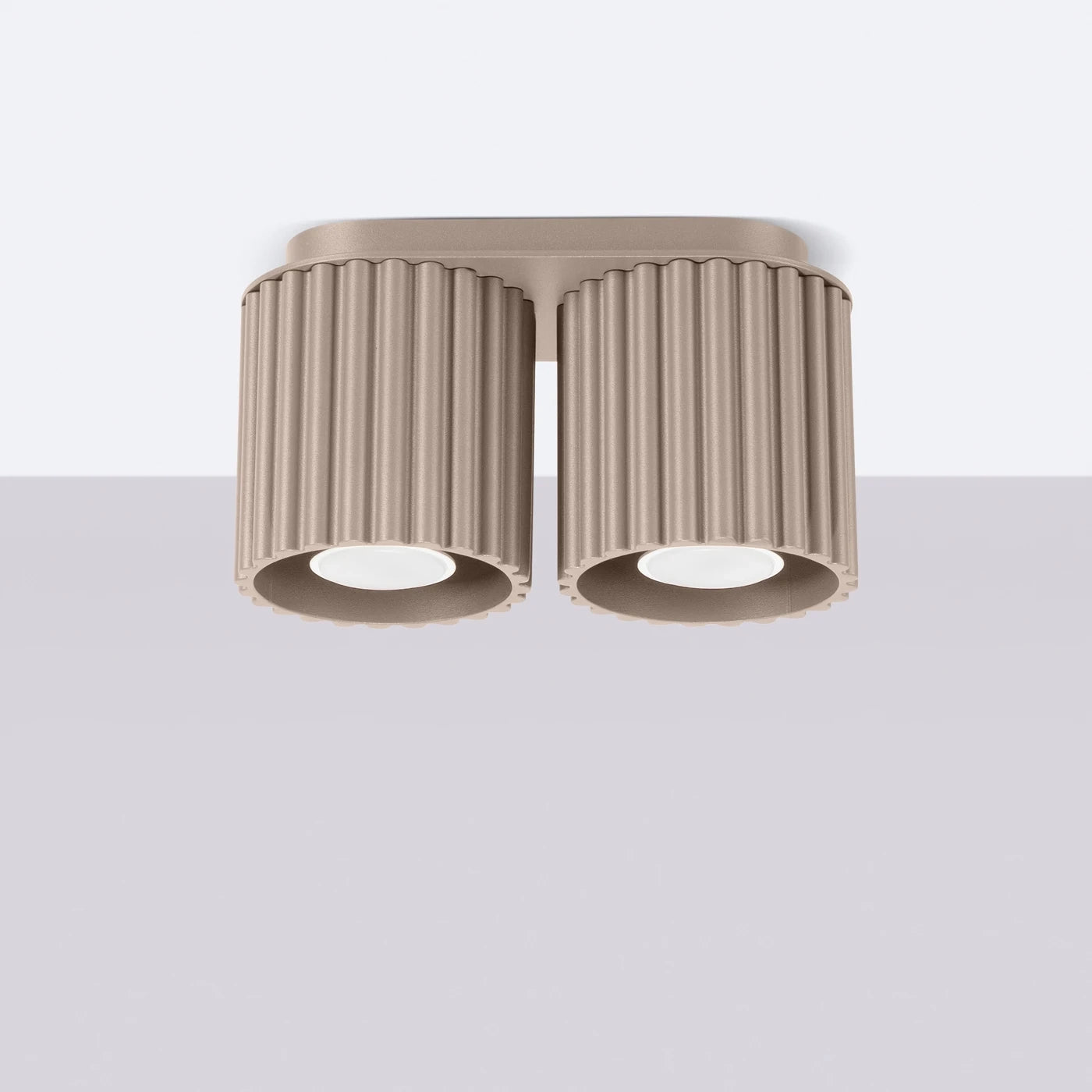 Spots Japandi Double – Taupe & Aluminium