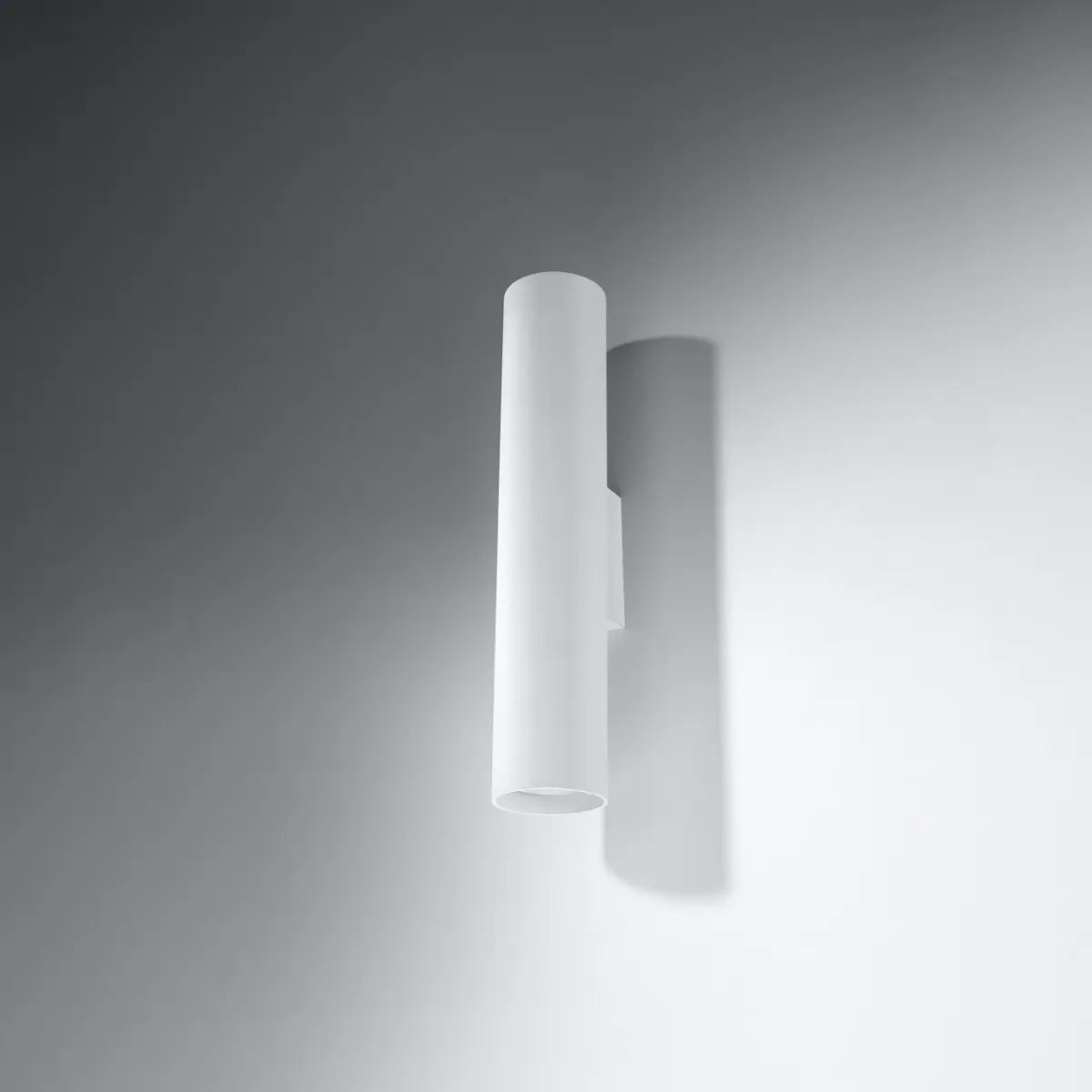 Wandleuchte Tube White 30 – Weiß & Stahl
