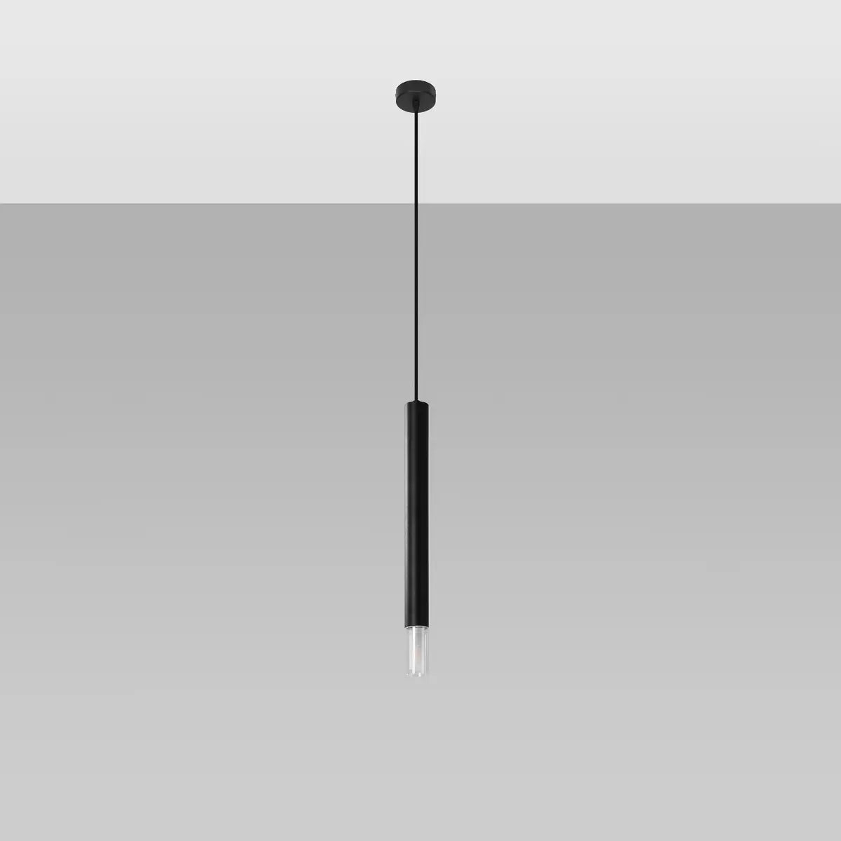 Hanglamp Matita Glass 1 – Zwart & Glas