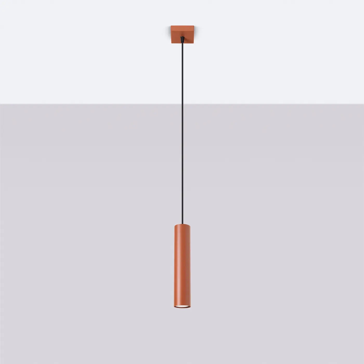 Hanglamp Tube 1 – Okerrood & Staal