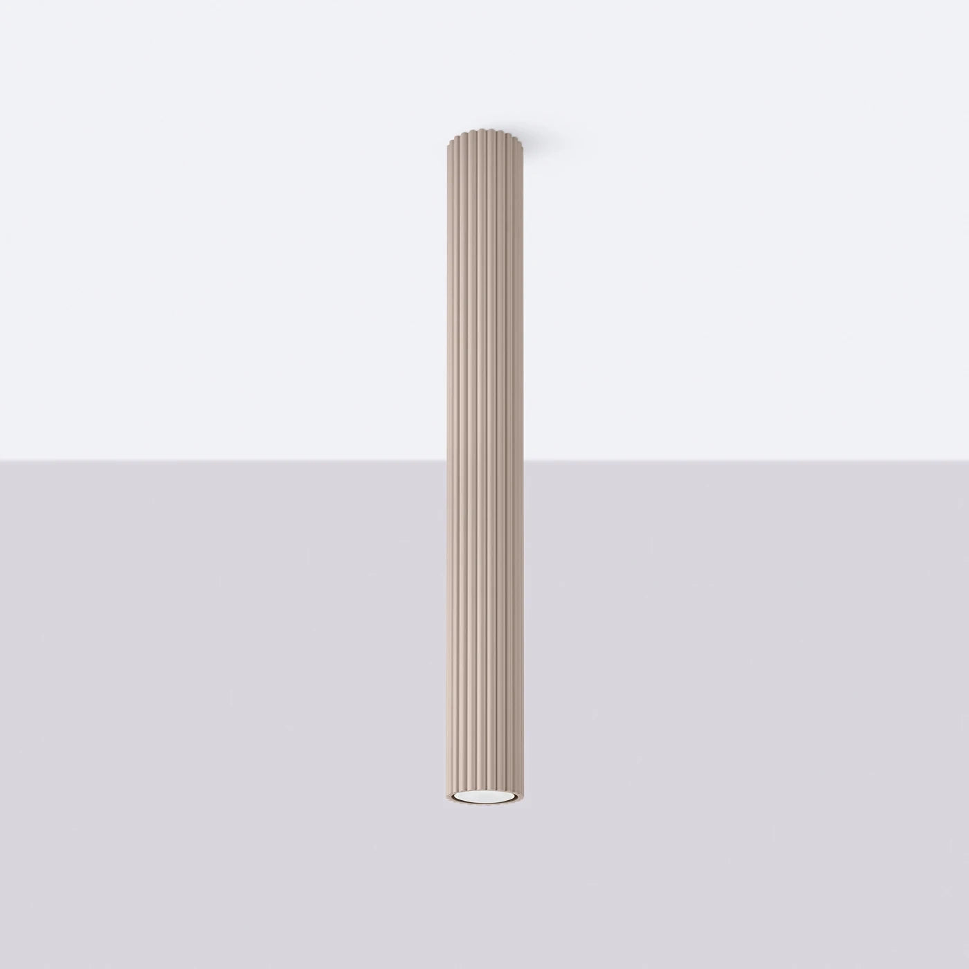 Deckenstrahler Japandi 60 – Taupe & Aluminium