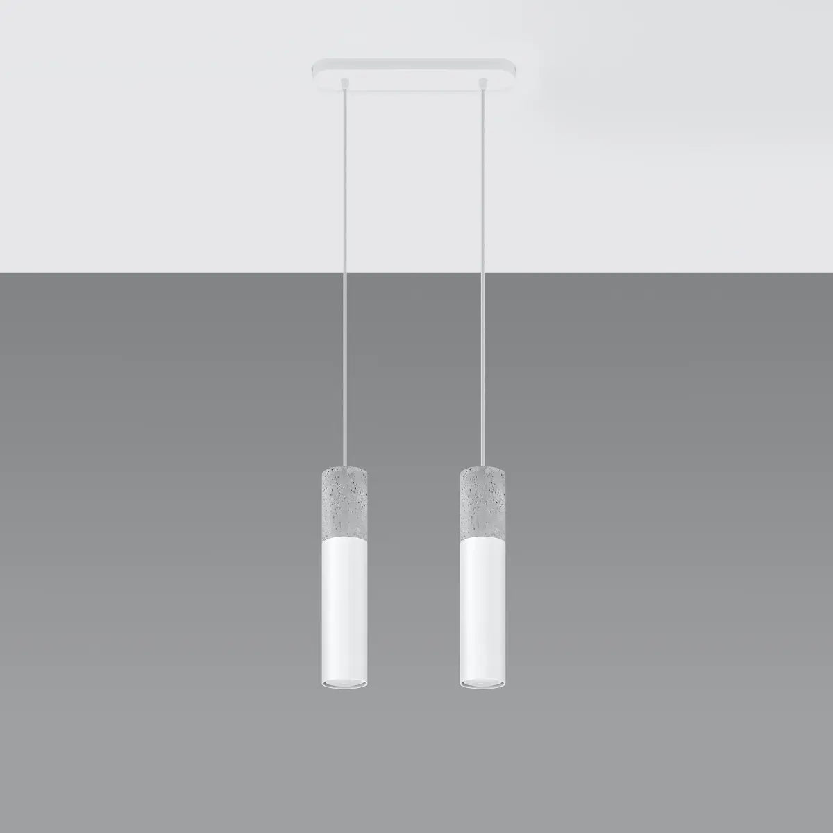 Hanglamp Tube Beton – Wit & Grijs Beton